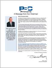 Proxy statement from chairman for the year 2021