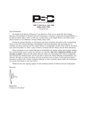 Proxy statement from chairman for the year 2018